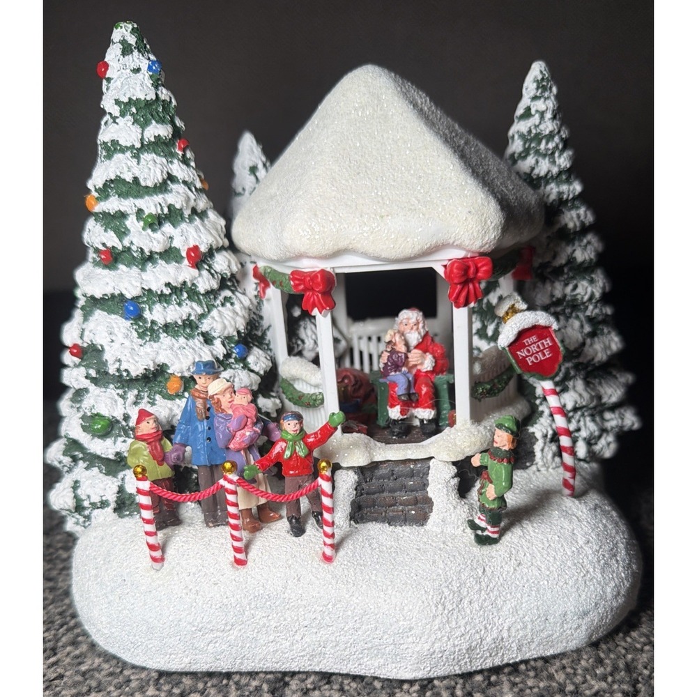 1993 Teleflora Thomas Kinkade "ST NICHOLAS CIRCLE" CHRISTMAS Village Lighted